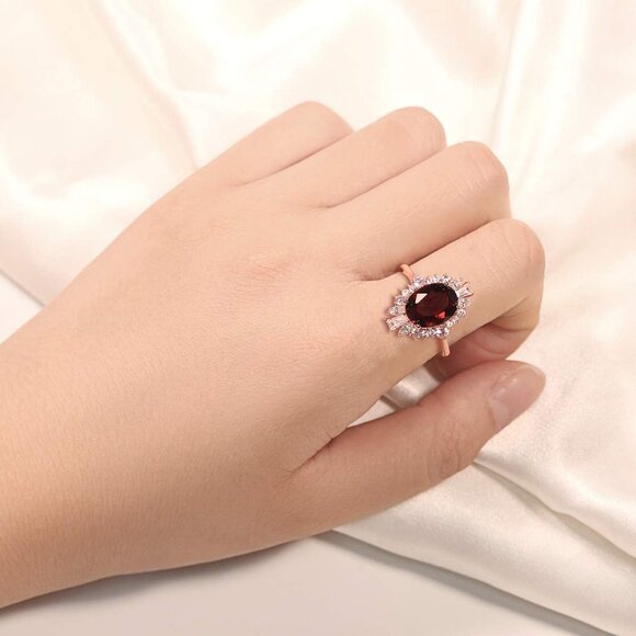 🆕 Women Purple Engagement Wedding Promise Rings Plated Sparkling Jewelry Gift - Picture 4 of 7